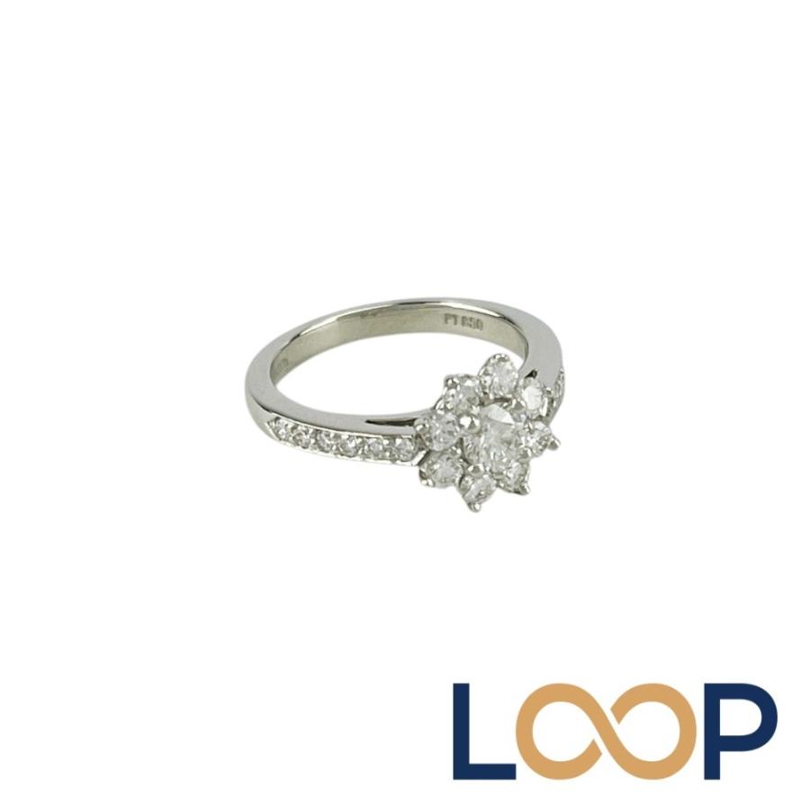 ティファニー ■新同■磨き済■ フローラ リング 指輪 アクセサリー ダイヤ PT950 シルバー #5.5 約3.8g 【715686】11 | 