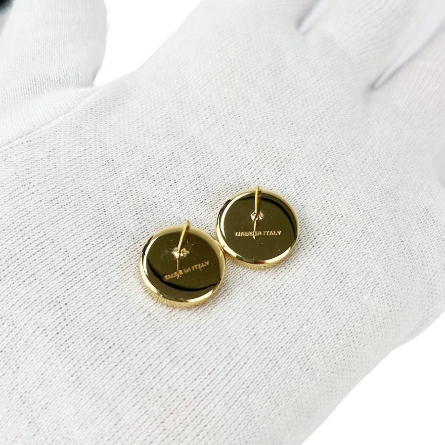 ミュウミュウ ■未使用■ エナメルメタル ロゴ ピアス アクセサリー GP ゴールド ブラック 箱 【718427】3 |  | 08