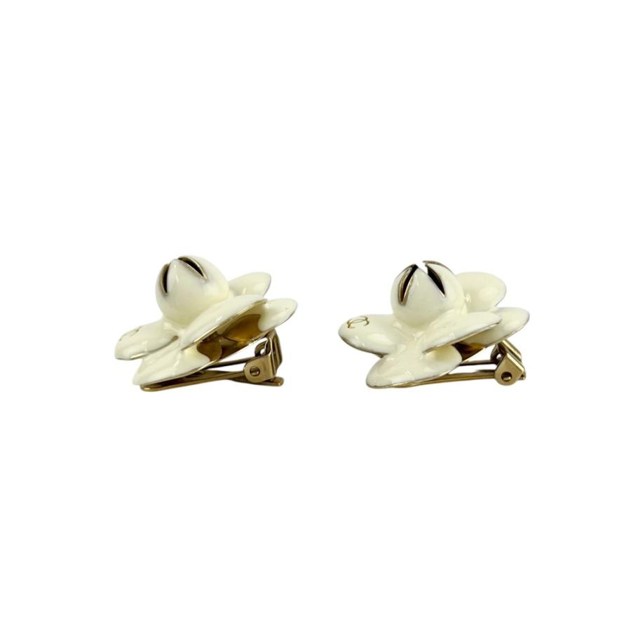 シャネル ■美品■ カメリア イヤリング アクセサリー ココマーク GP ゴールド ホワイト 02P 【718441】5 |  | 05
