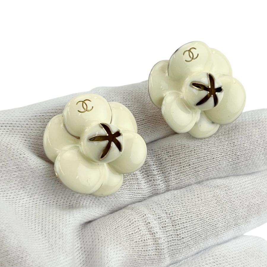 シャネル ■美品■ カメリア イヤリング アクセサリー ココマーク GP ゴールド ホワイト 02P 【718441】5 |  | 08