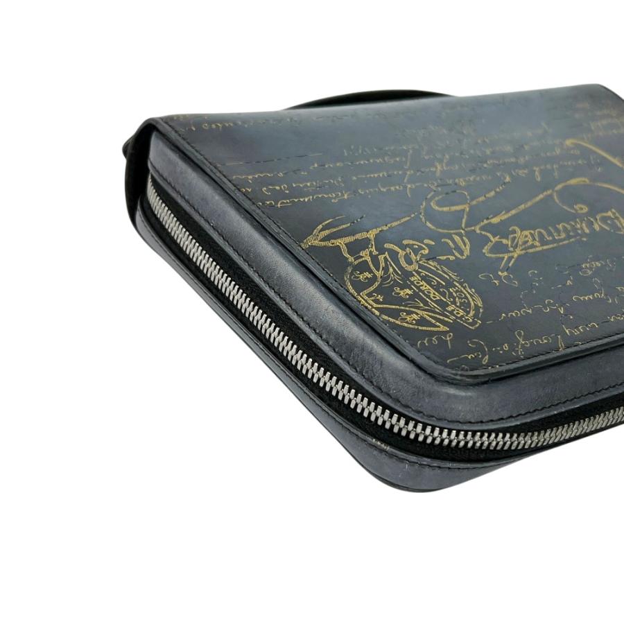 ベルルッティ ■中古■ カリグラフィ ゴールデンパティーヌ ウタウバ ワイド ウォレット 長財布 レザー ネイビー 【720574】11 |  | 03