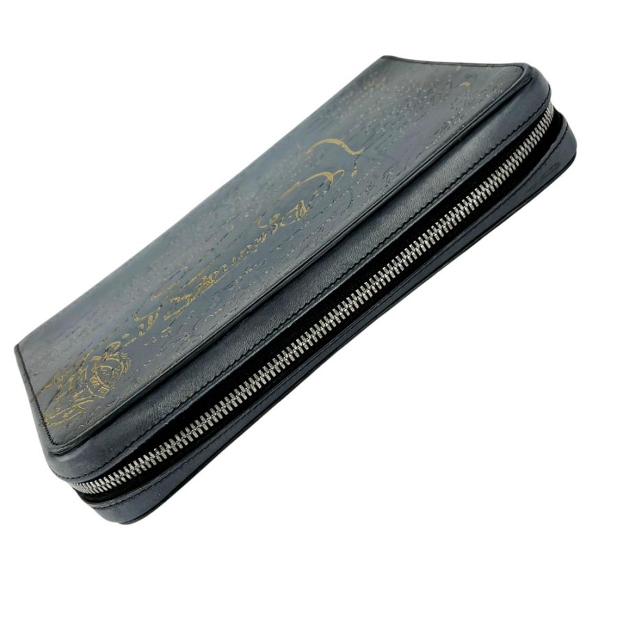 ベルルッティ ■中古■ カリグラフィ ゴールデンパティーヌ ウタウバ ワイド ウォレット 長財布 レザー ネイビー 【720574】11 |  | 04