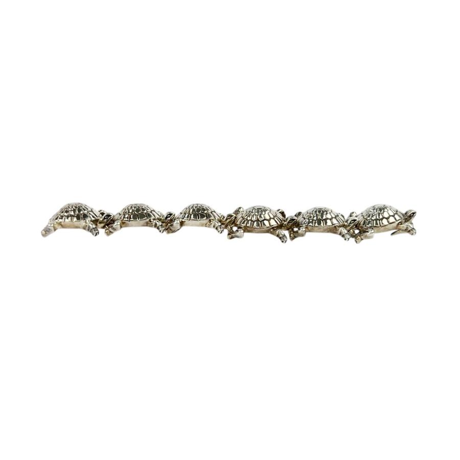 ティファニー ■美品■ヴィンテージ■ タートル リンク ブレスレット アクセサリー SV925 シルバー 約78.7g 【720758】11 |  | 03