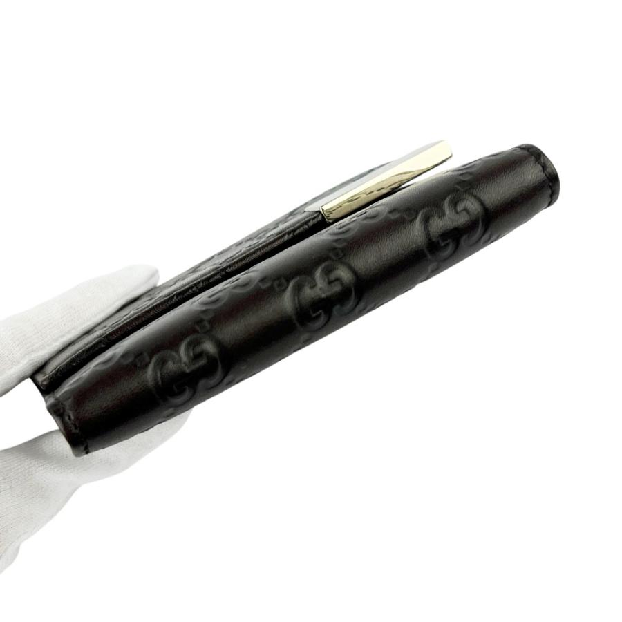 グッチ ■新品■ シマ 二つ折り 財布 ウォレット コンパクト レザー ダークブラウン 257015 箱 【720802】11 |  | 04