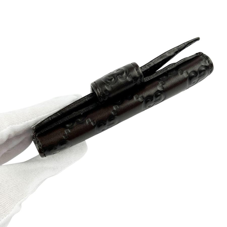 グッチ ■新品■ シマ 二つ折り 財布 ウォレット コンパクト レザー ダークブラウン 257015 箱 【720802】11 |  | 05