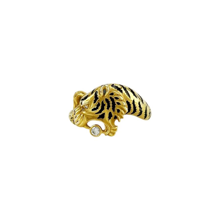 カレライカレラ ■美品■ タイガー リング 指輪 アクセサリー 虎 K18 YG750 1PD ゴールド #16 約5.9g 【721151】11 |  | 04