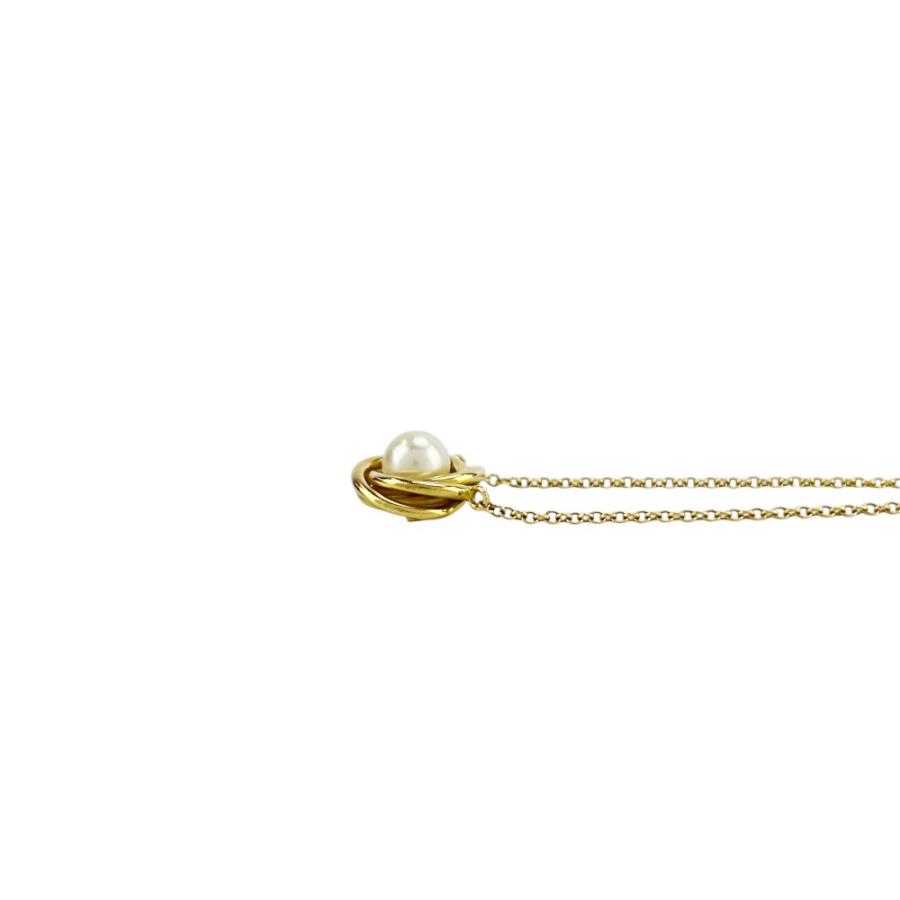 ティファニー ■美品■ ツイストサークル パール ネックレス アクセサリー K18 YG750 ゴールド 約3.5g 【721441】11 |  | 02
