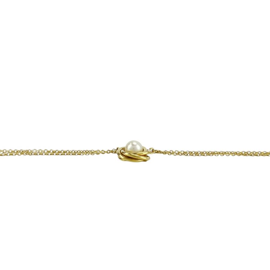ティファニー ■美品■ ツイストサークル パール ネックレス アクセサリー K18 YG750 ゴールド 約3.5g 【721441】11 |  | 04