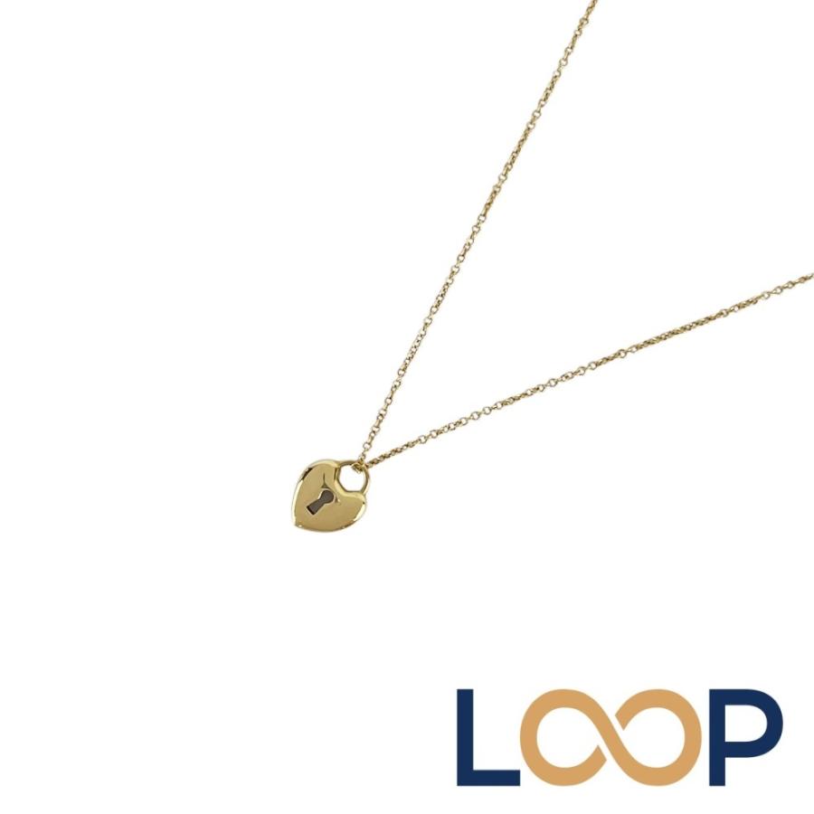 ティファニー ■美品■ ハート ロック ペンダント ネックレス アクセサリー K18 YG750 ゴールド 約3.1g 【721762】11 | 