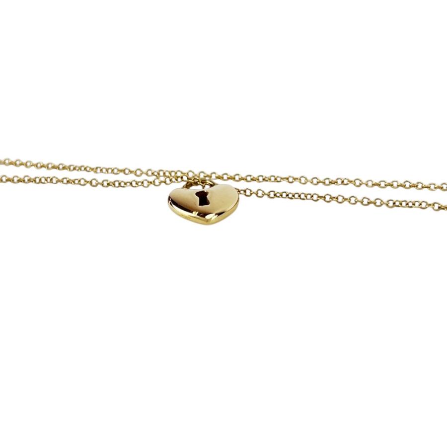 ティファニー ■美品■ ハート ロック ペンダント ネックレス アクセサリー K18 YG750 ゴールド 約3.1g 【721762】11 |  | 04