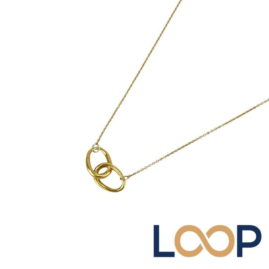 ティファニー ■美品■ ダブルループ ネックレス アクセサリー K18 YG750 ゴールド 約3.7g 【721786】11 | 