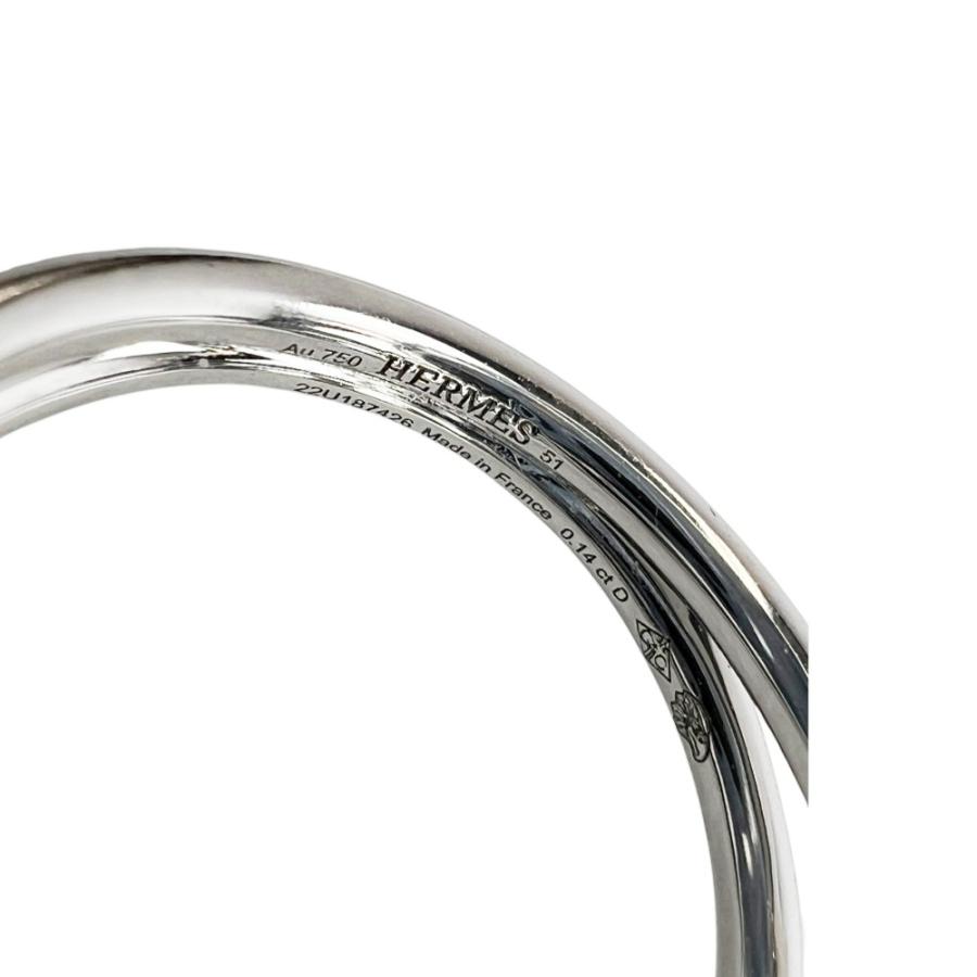 エルメス ■新同■ シェーヌダンクル カオス リング 指輪 アクセサリー ダイヤ K18 WG750 ホワイトゴールド #51 約5.4g 箱 【721823】11 |  | 06
