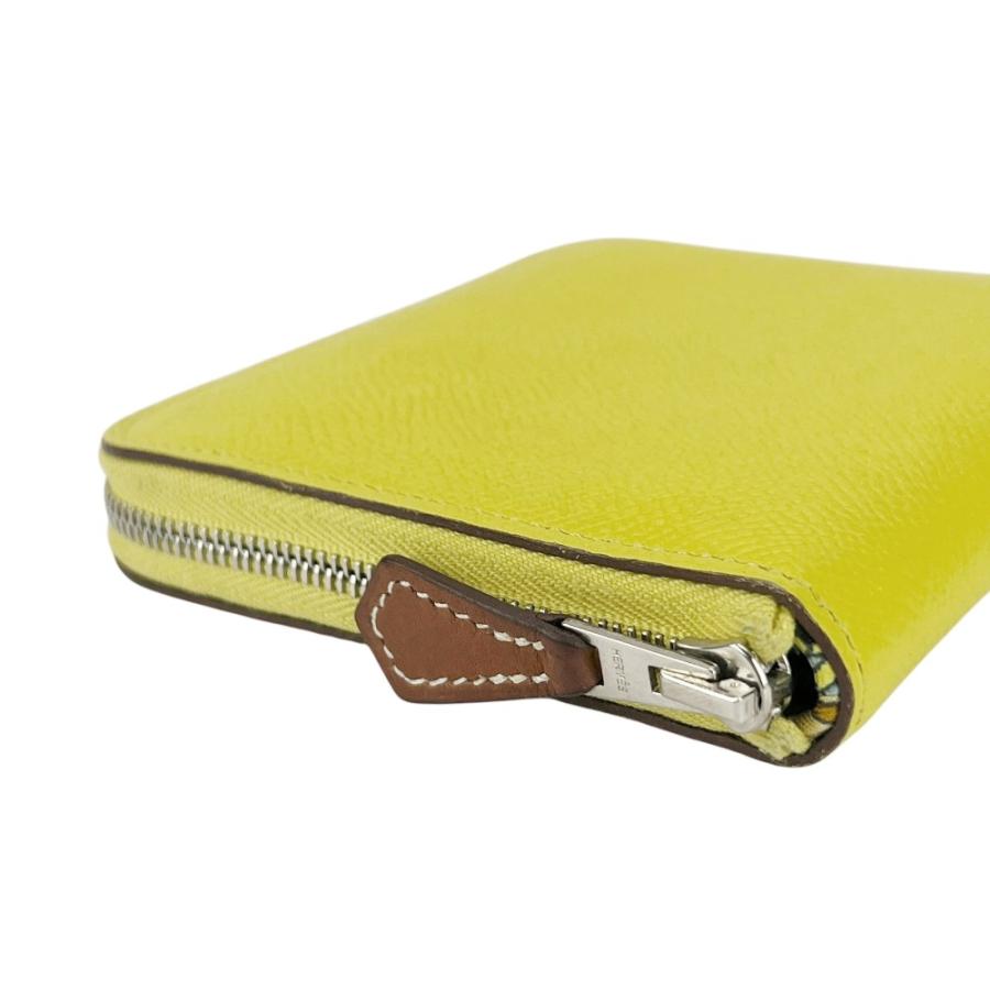 エルメス ■中古■ アザップ シルクイン コンパクト ウォレット 財布 エプソン ライム C刻【723179】13 |  | 02