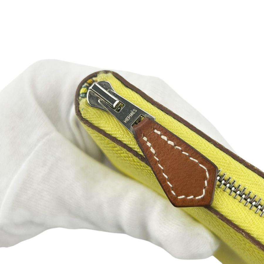 エルメス ■中古■ アザップ シルクイン コンパクト ウォレット 財布 エプソン ライム C刻【723179】13 |  | 09