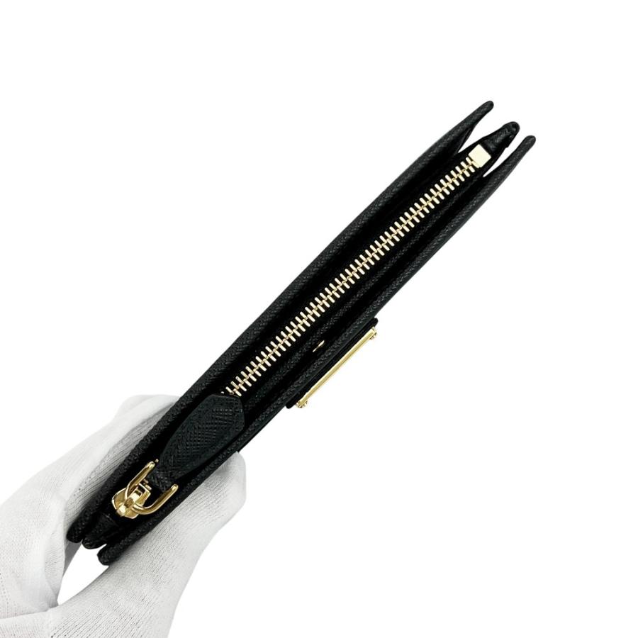 プラダ ■美品■ トライアングル 二つ折り 財布 ウォレット サフィアーノ ブラック 1ML009【724046】13 |  | 04