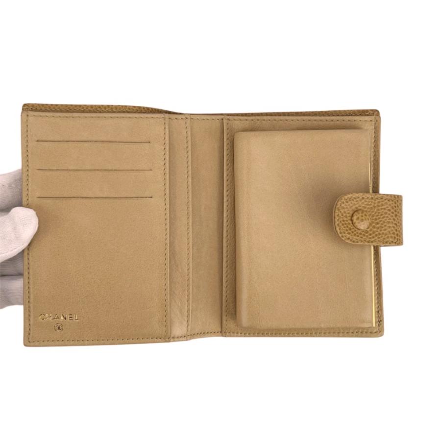 シャネル ■中古■ 二つ折り がま口 財布 ウォレット デカココ キャビアスキン キャメル 箱 【725067】5 |  | 05