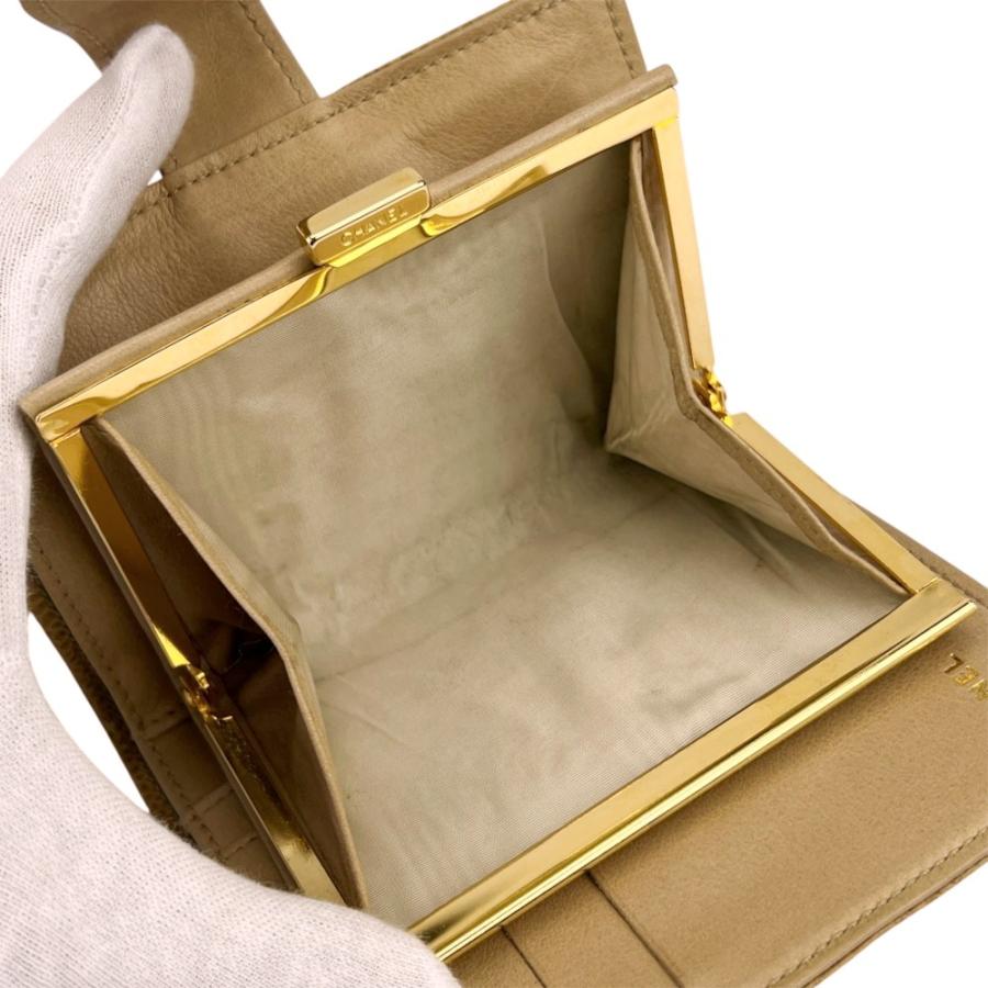 シャネル ■中古■ 二つ折り がま口 財布 ウォレット デカココ キャビアスキン キャメル 箱 【725067】5 |  | 06