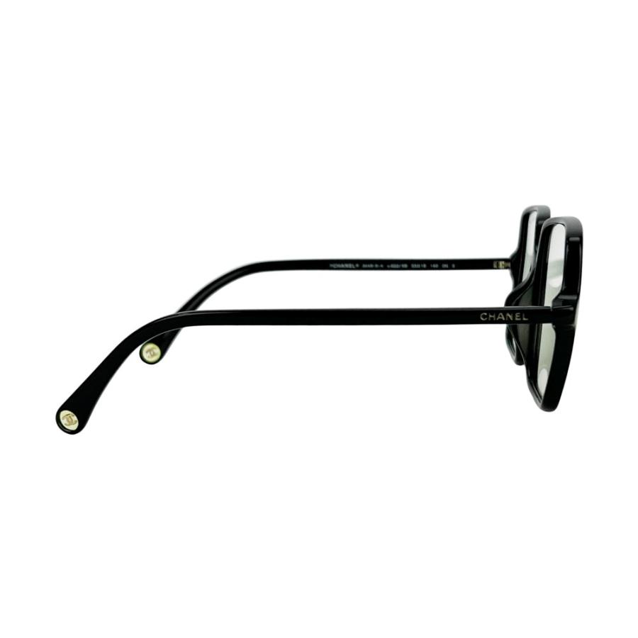 シャネル ■美品■ フルリムスクエア メガネ 黒縁 眼鏡 ブラック 箱【725708】13 |  | 02