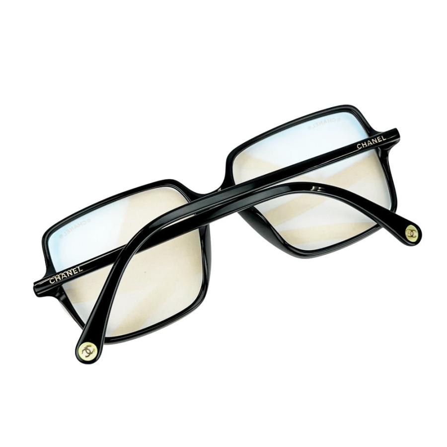 シャネル ■美品■ フルリムスクエア メガネ 黒縁 眼鏡 ブラック 箱【725708】13 |  | 08