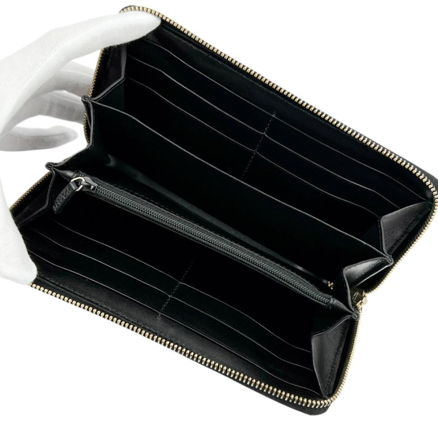 グッチ ■中古■ グッチシマ ラウンドファスナー 長財布 ウォレット レザー ブラック【726071】13 |  | 06