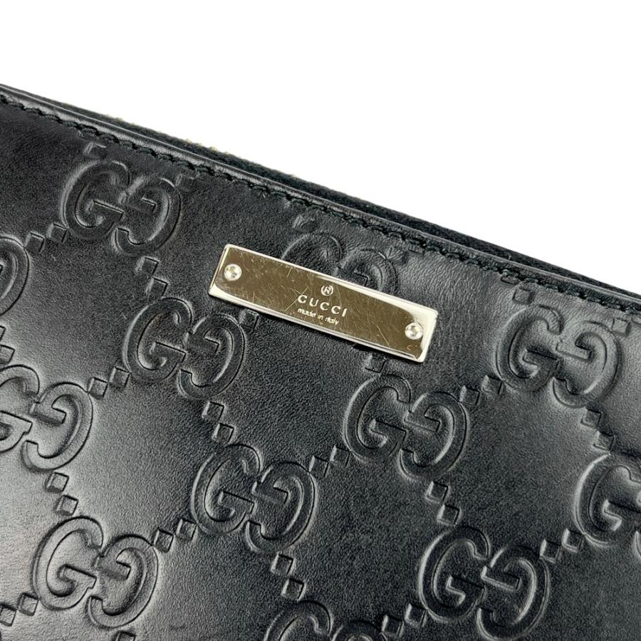 グッチ ■中古■ グッチシマ ラウンドファスナー 長財布 ウォレット レザー ブラック【726071】13 |  | 09