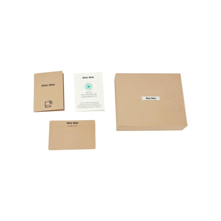 ミュウミュウ ■中古■ カード ケース 名刺れ チェーン付き レザー ブラック ゴールド 箱 【726446】8 |  | 08