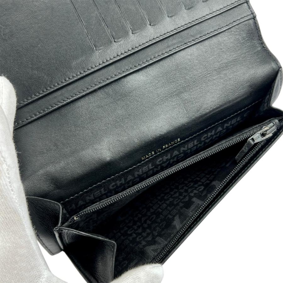 シャネル ■中古■ アイコンライン 二つ折り 長財布 ウォレット ラム ブラック A24216 【727382】5 |  | 07