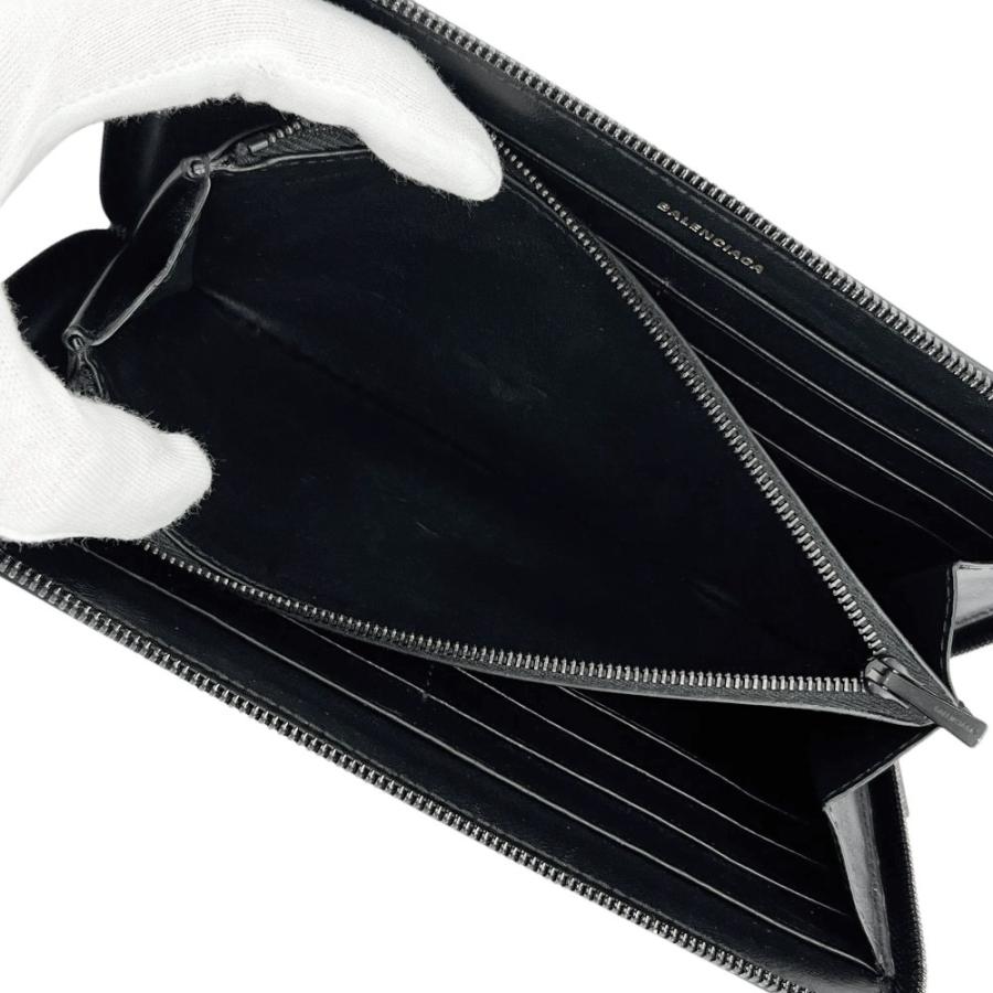 バレンシアガ ■中古■ モナコ コンチネンタル ウォレット 長財布 レザー ブラック【732959】13 |  | 07
