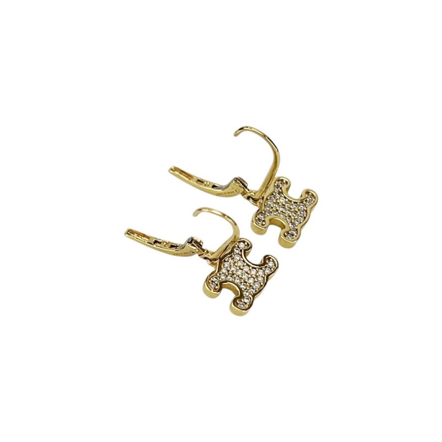 セリーヌ ■新同■現行品■ トリオンフ ピアス アクセサリー パヴェ GP ゴールド 箱【733413】13 |  | 08