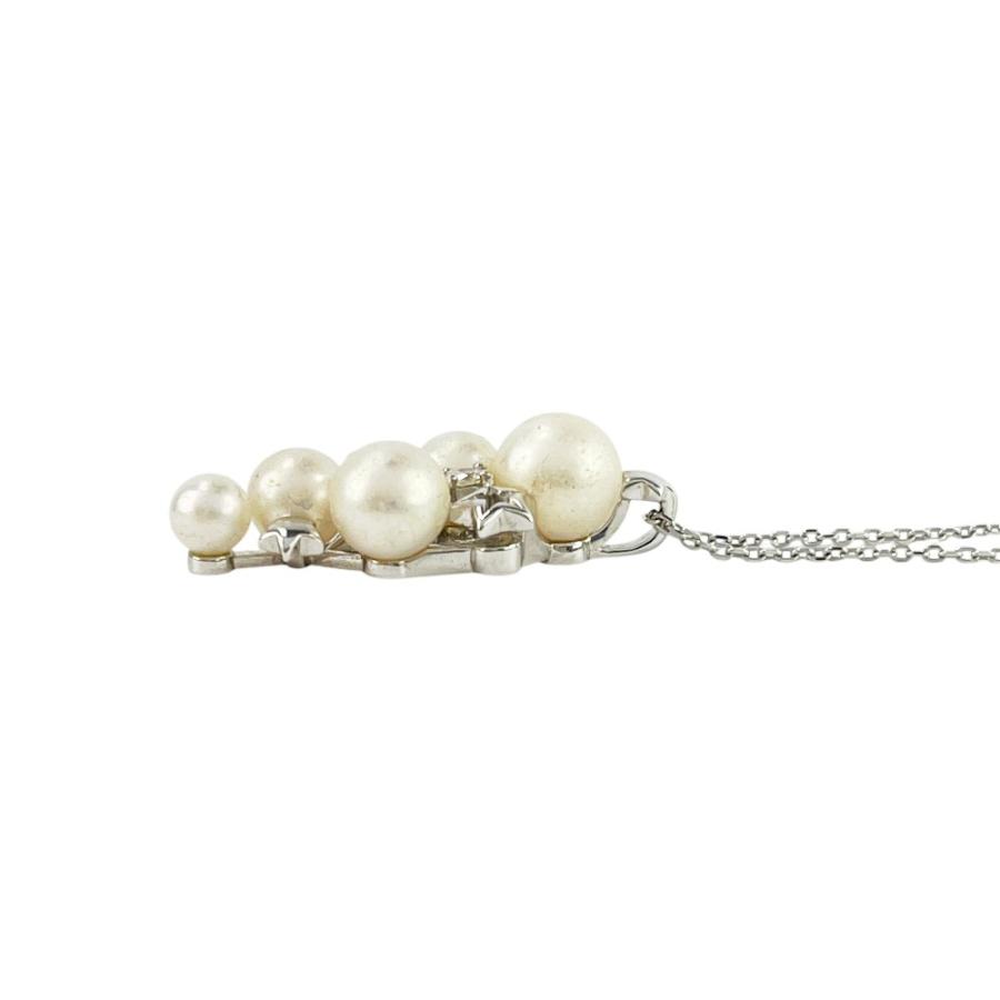 ミキモト ■中古■ ネックレス アクセサリー パール ダイヤ WG750 ホワイトゴールド 5.3g 箱【733765】8 |  | 02