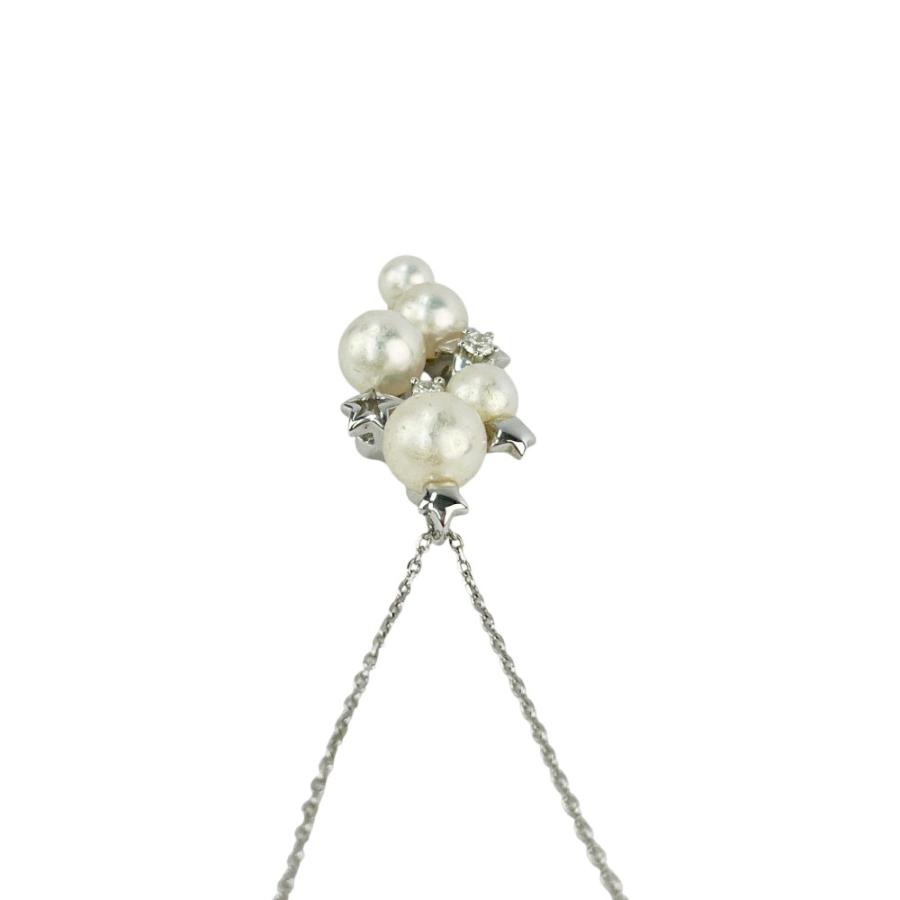 ミキモト ■中古■ ネックレス アクセサリー パール ダイヤ WG750 ホワイトゴールド 5.3g 箱【733765】8 |  | 05
