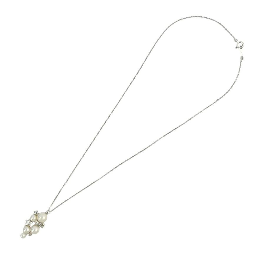 ミキモト ■中古■ ネックレス アクセサリー パール ダイヤ WG750 ホワイトゴールド 5.3g 箱【733765】8 |  | 08