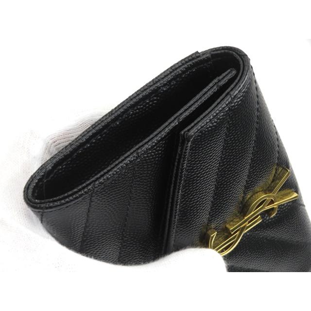 ■新同■　サンローラン 財布 モノグラム スモール エンベロープ 414404 黒 箱 【73533】 ▽値下げ▽ □新同□ サンローラン 財布 モノグラム スモール
