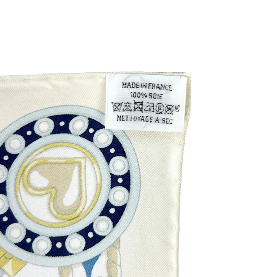 エルメス ■美品■ カレ90 スカーフ ファッション HARNAIS DE COEUR アルネ ドゥ クール 馬 シルク ベージュ【736223】13 |  | 05