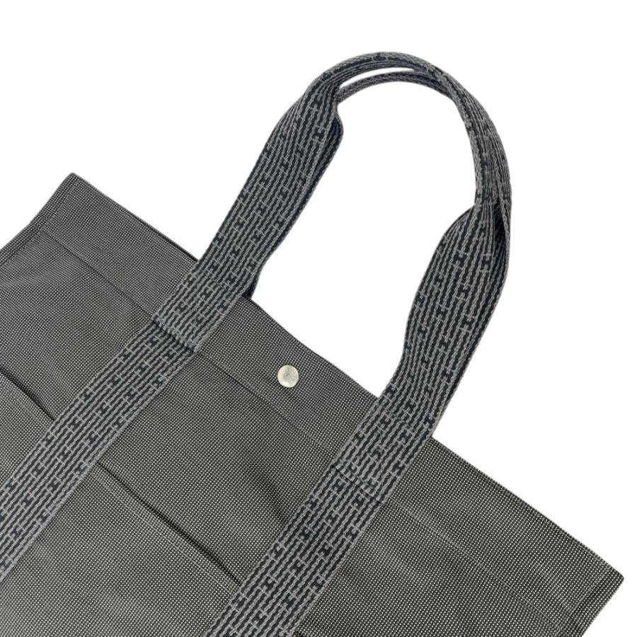 エルメス ■美品■ エールライン トート GM バッグ キャンバス グレー シルバー 【736230】8 |  | 05