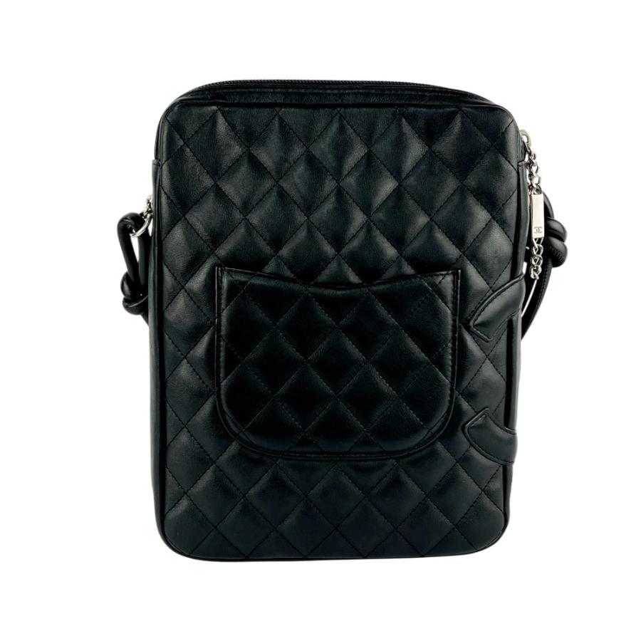 シャネル ■中古■ カンボンライン ココマーク ミディアム ショルダー バッグ カバン ポシェット ラム ブラック ピンク A25178 【736438】5 |  | 01