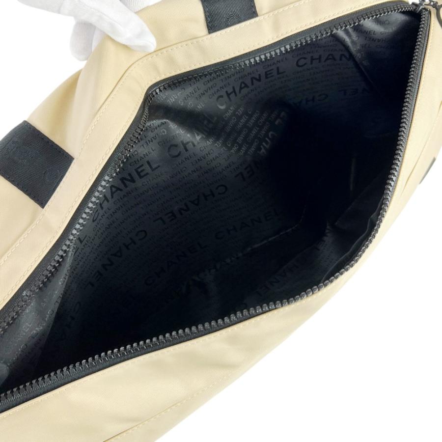 シャネル ■美品■ スポーツライン ココマーク ボストン バッグ カバン トラベル 旅行 ナイロン ベージュ ブラック A19977 【736476】5 |  | 09