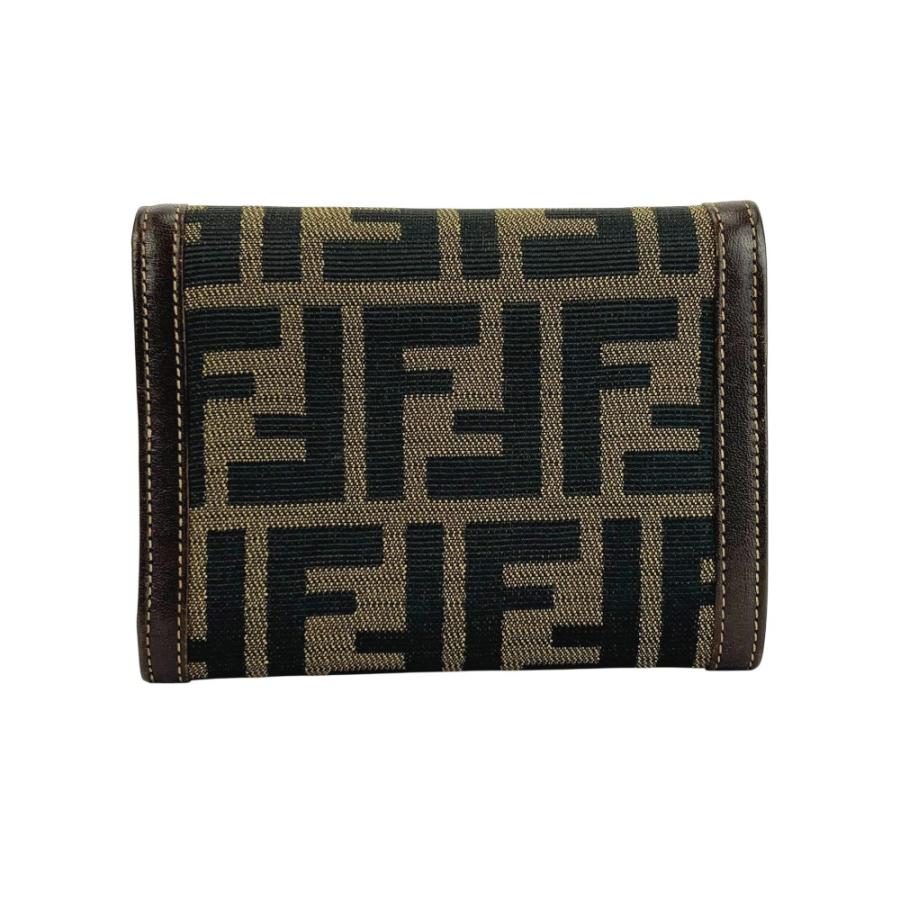 フェンディ ■美品■ ズッカ 三つ折り 財布 ウォレット 小銭入れ 札入れ レザー キャンバス ブラウン 30729 【736919】5 |  | 01