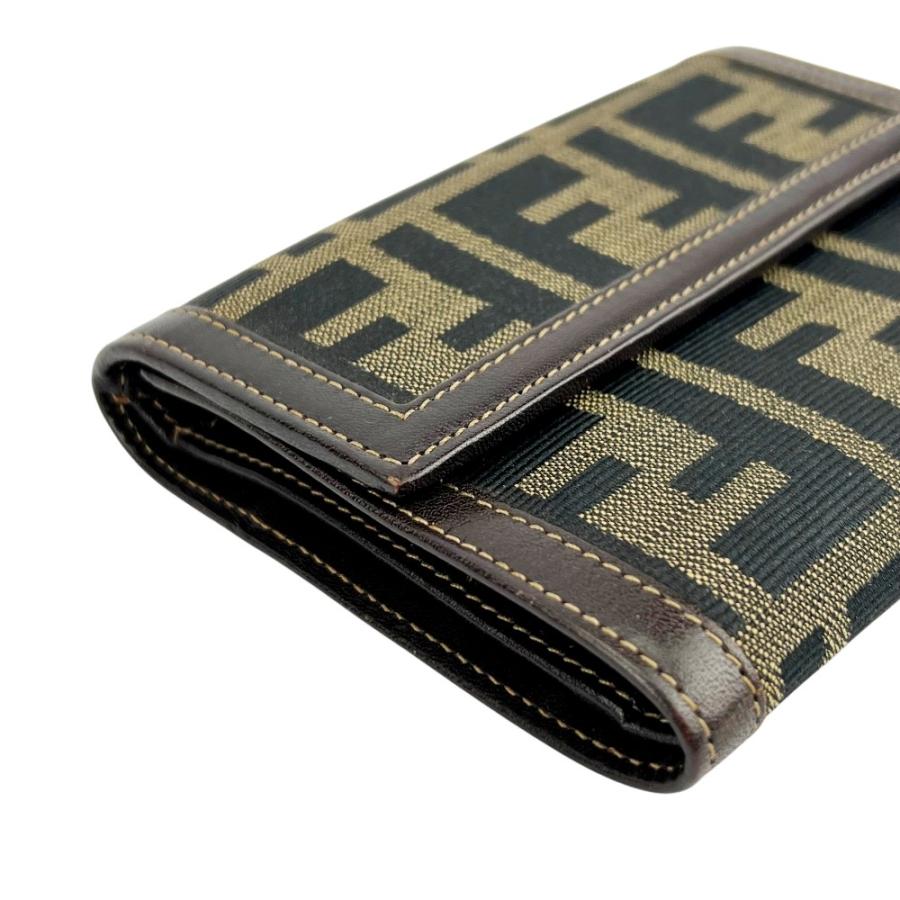 フェンディ ■美品■ ズッカ 三つ折り 財布 ウォレット 小銭入れ 札入れ レザー キャンバス ブラウン 30729 【736919】5 |  | 02