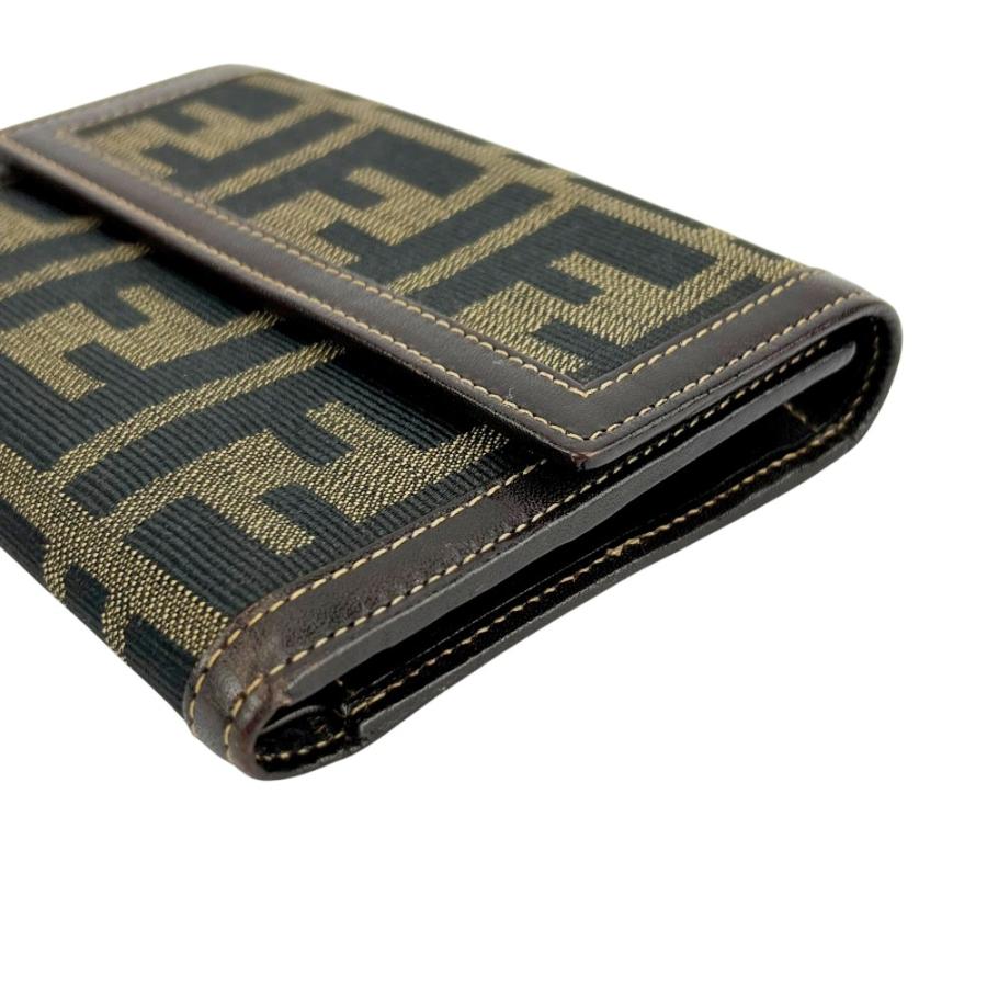 フェンディ ■美品■ ズッカ 三つ折り 財布 ウォレット 小銭入れ 札入れ レザー キャンバス ブラウン 30729 【736919】5 |  | 03