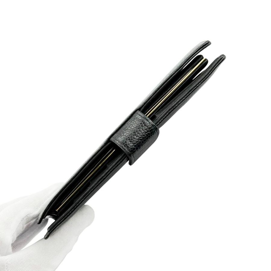 シャネル ■中古■ ココマーク 二つ折り がま口 長財布 ウォレット キャビアスキン ブラック 箱【737060】13 |  | 03