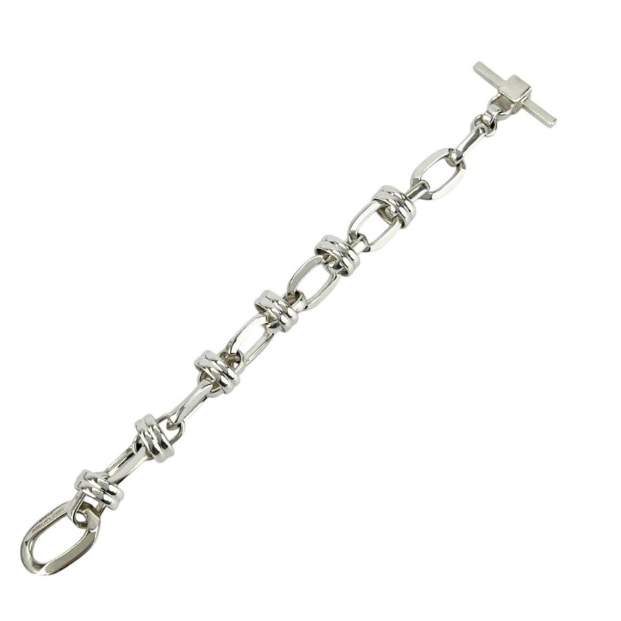 サンローラン ■中古■ デコリング チェーン ブレスレット M アクセサリー SS シルバー 【740329】11 |  | 02