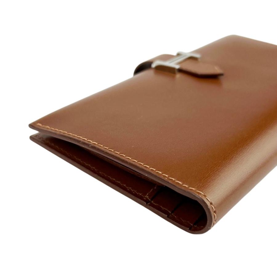エルメス ■美品■ヴィンテージ■ ベアンクラシック 長財布 ウォレット ボックスカーフ SS ブラウン シルバー □F刻 【740657】5 |  | 02
