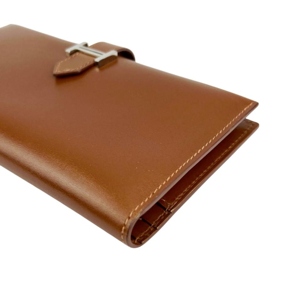 エルメス ■美品■ヴィンテージ■ ベアンクラシック 長財布 ウォレット ボックスカーフ SS ブラウン シルバー □F刻 【740657】5 |  | 03