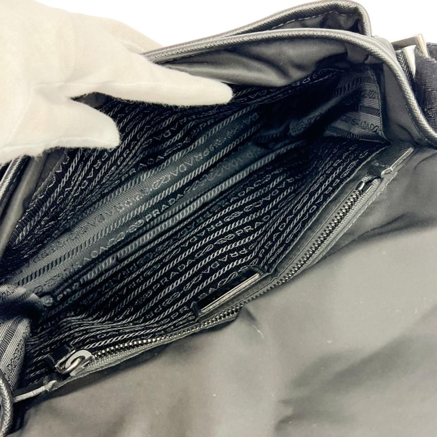 プラダ ■美品■現行品■ ショルダー バッグ サフィアーノ ナイロン ブラック シルバー 2VD769 【740688】8 |  | 07