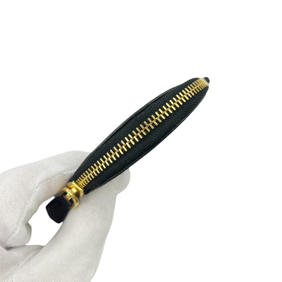 プラダ ■新同■ ラウンド コイン ケース  コンパクト 小銭入れ 財布 レザー ブラック ゴールド 1MM006 箱 【743689】8 |  | 05