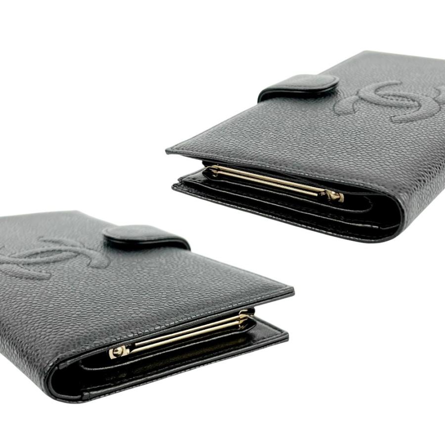シャネル ■未使用■ ココマーク 長財布 ウォレット キャビアスキン ブラック 箱【743788】13 |  | 02