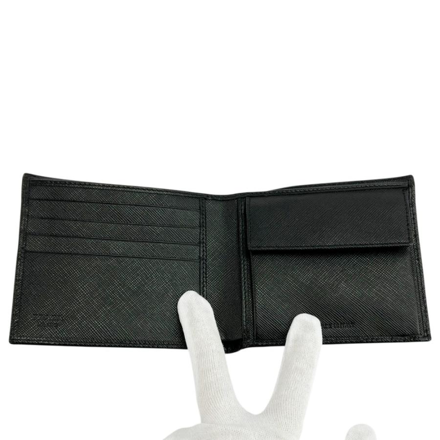 プラダ ■美品■ 二つ折り 財布 ウォレット サフィアーノ ブラック 【744471】11 |  | 06