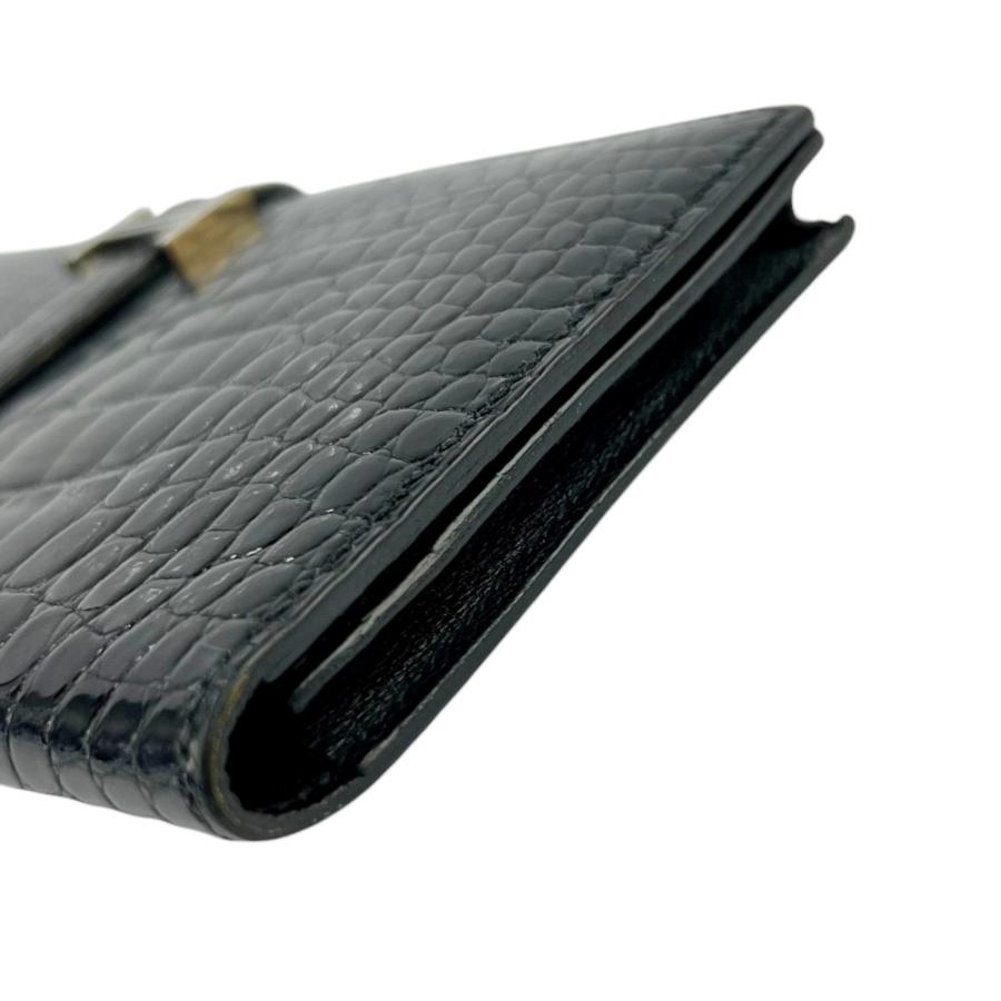 エルメス ■中古■ ベアンスフレ ウォレット 二つ折り 長財布 アリゲーター ブラック □K刻 【745010】5 |  | 03