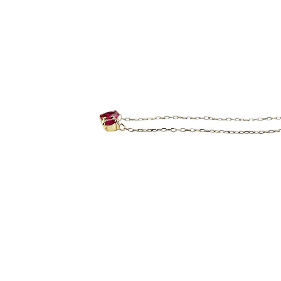 サマンサシルヴァ ■美品■ サンリオ ネックレス リボン アクセサリー K7 赤石 YG 約0.9g 【745102】11 |  | 02
